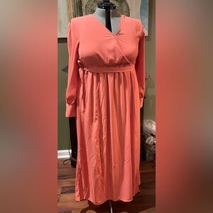 Elegant Coral Maxi Dress